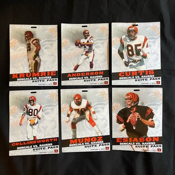 Collection of CINCINNATI BENGALS (SUITE PASSES! Memorabilia!! BENGALS HISTORY - Picture 1 of 9